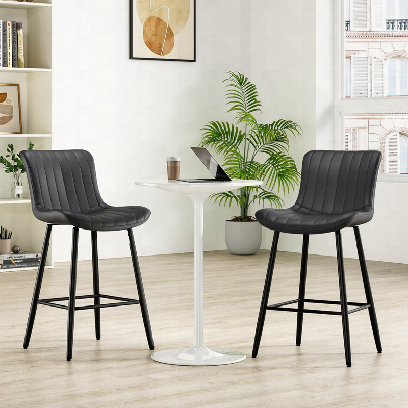Ensemble de 2 tabourets de comptoir, Noir