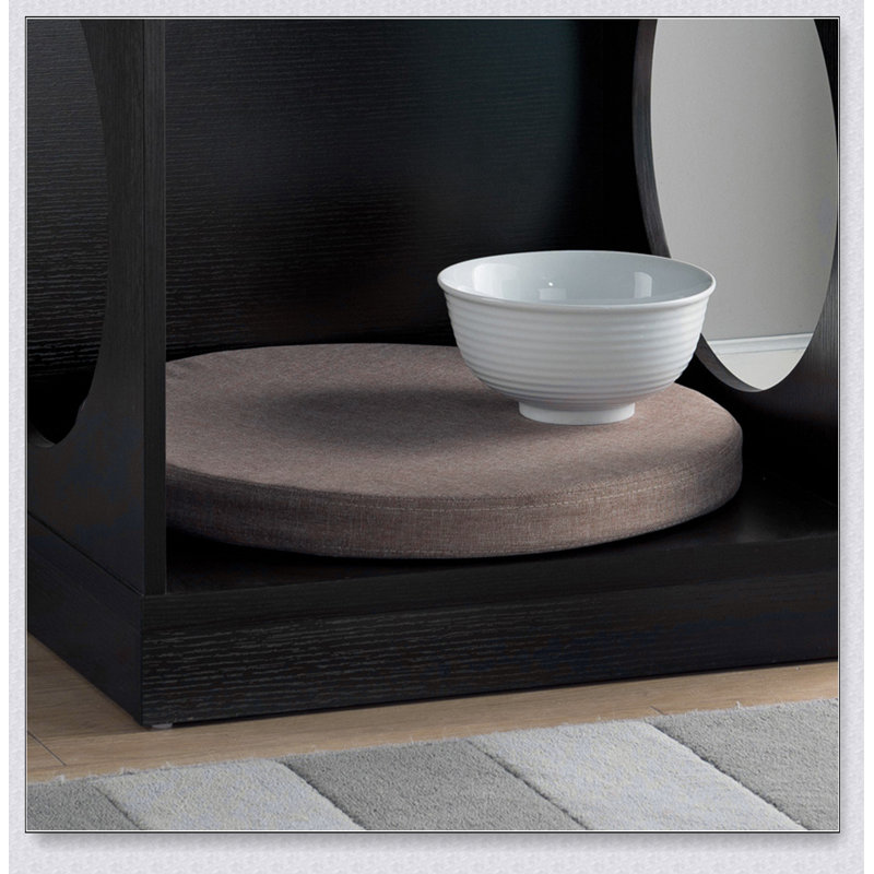 Table de bout ronde pour animaux de compagnie avec tapis amovible couleur cacao rouge Circle Design
