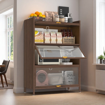 Metal 3 Flip Doors Cabinet with sturdy legs