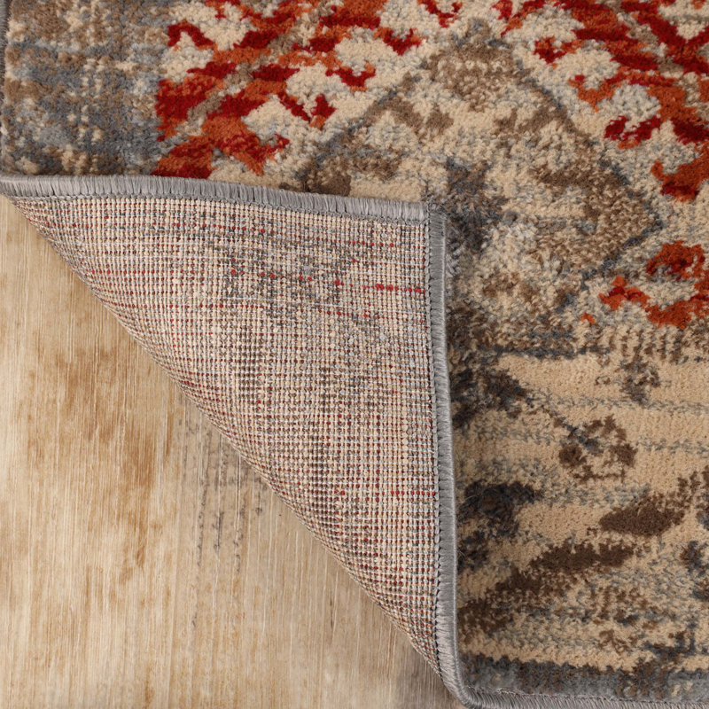 Nanaakua 100% Polypropylene Modern Distressed Patchwork Indoor Area Rug, Rectangle 2' x 3'