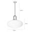 1 - Light Brushed Bronze Single Pendant