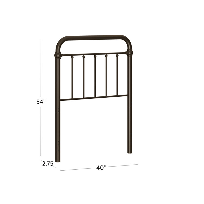 Ramon Steel Slat Headboard, Twin, Dark Bronze
