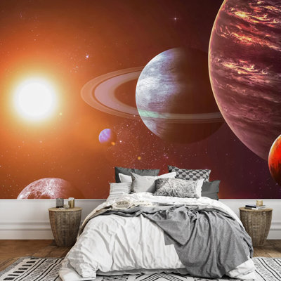 Planet In Outer Space Galaxy Border