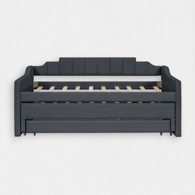 Upholstered Platform Bed with Trundle & 3 Drawers by Red Barrel Studio