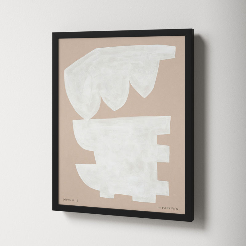 Modules In White 1 by Michael Kempen, Black Framed, 16" W x 20" H