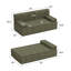 Canapé-lit 79 po en tissu multifonctionnel, canapé-lit convertible avec coussin de soutien en mousse pour appartement et studio-230413791