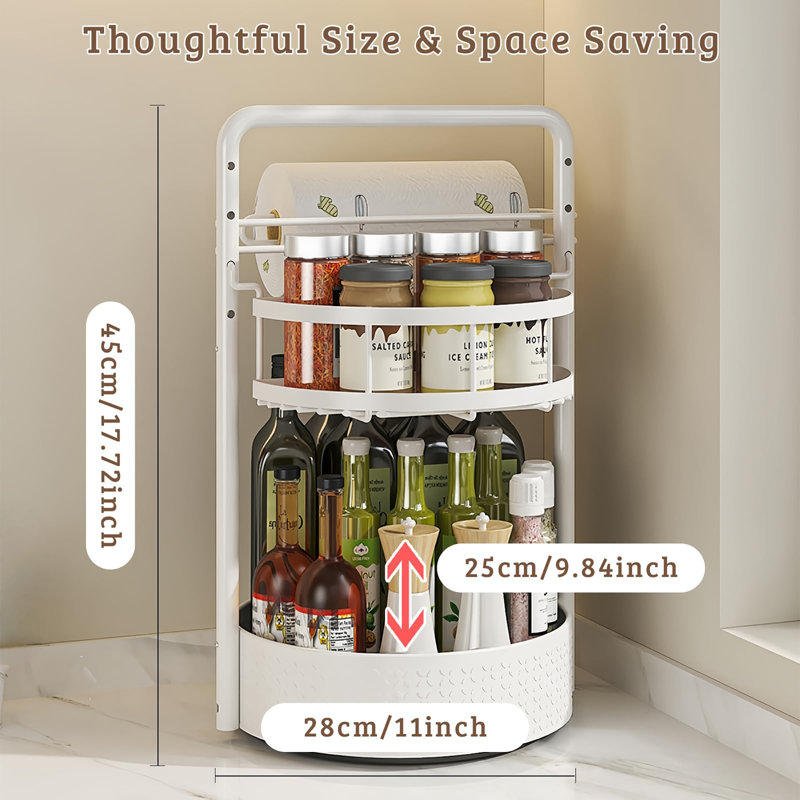 Plateau tournant 2 niveaux Lazy Susan, White