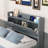 Wooden Bed With Storage Headboard With Outlets, Extendable Bed With Twin Size Trundle With Three Storage Drawers,-1964167882-1964167885