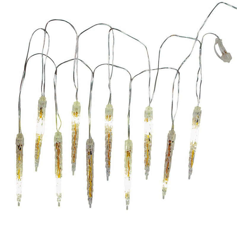 Ensemble de lumières glaçons à DEL blanc froid 7 pouces 10 lumières Kurt Adler