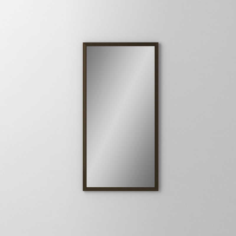 Miroir de salle de bain Main Line, H 30 po x l 16 po x P 1,63 po, Bronze brossé