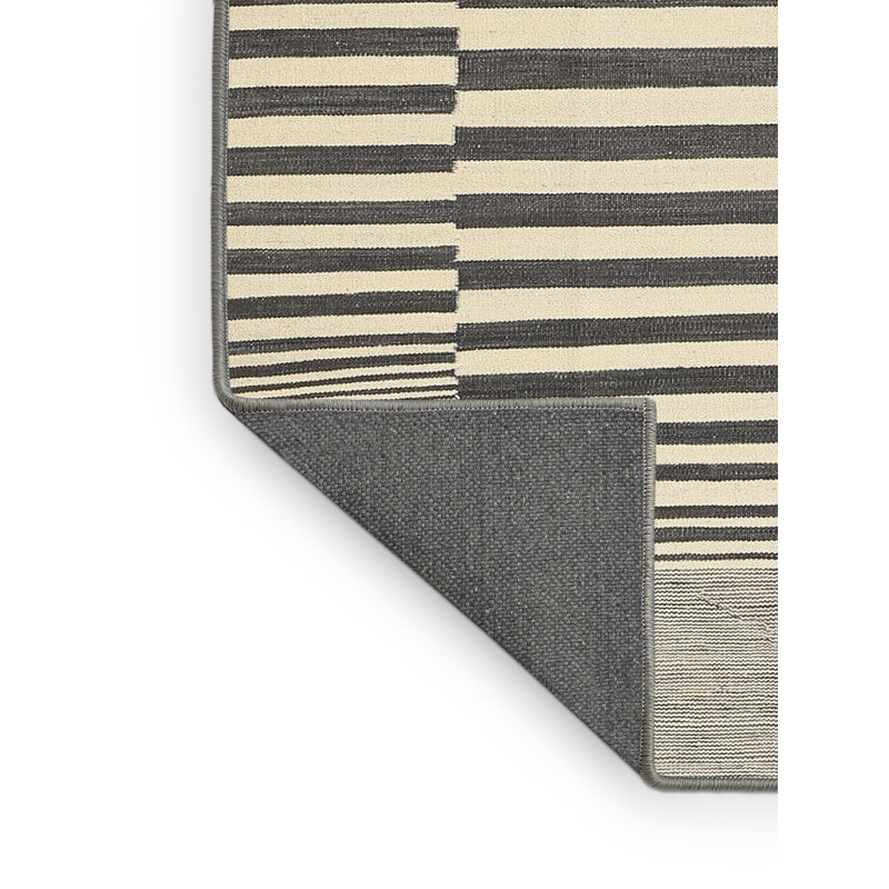 Tapis contemporain noir / gris, Rectangle 2 pi x 5 pi