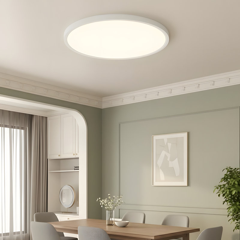 16inch Flush Mount Ceiling Light, 32W 3520LM 5CCT Selectable, Dimmable LED Ceiling Light Fixture for Kitchen Bedroom Living Room, Modern Low Profile Style