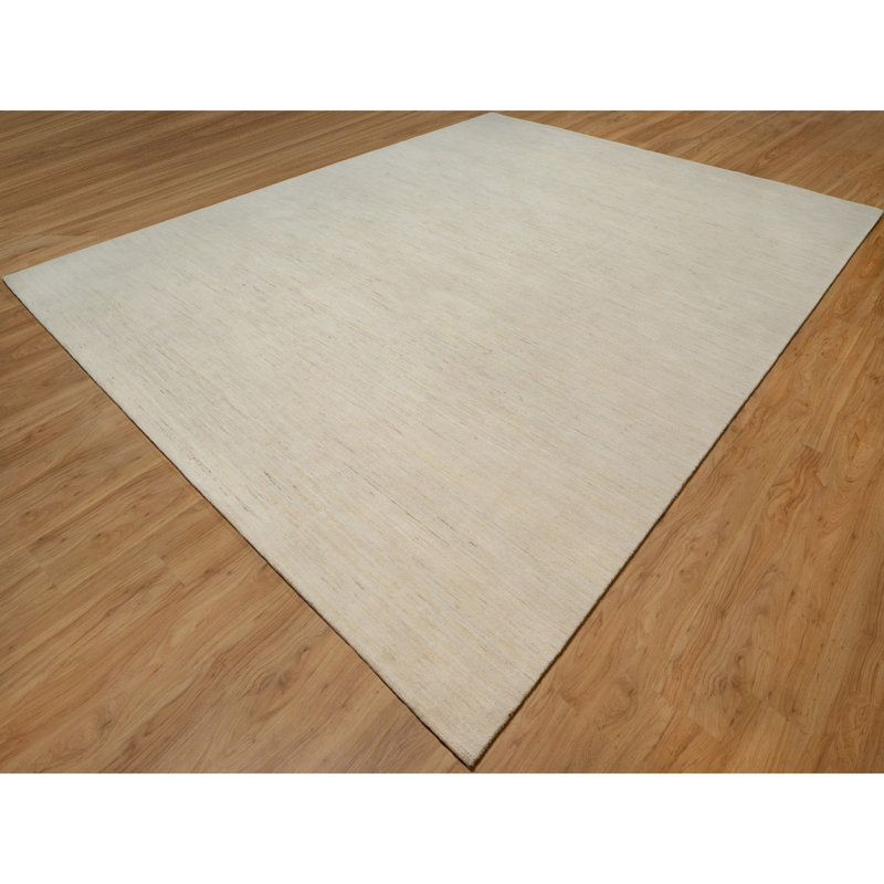 12'x15'2" White Plain Design Lori Buft Hand Knotted Wool Oversized Rug 240C05F89F16432BAA35CD3B1889A6E0