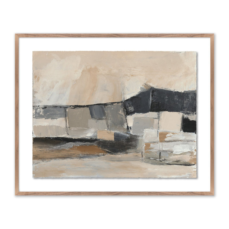 Chalet Painting by Melanie Biehle, Rustic Walnut Paper Single Picture Framed, 48.5" H x 60" W