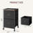 Compact 2-Drawer Mobile File Cabinet – Stylish Fabric Organizer with Wheels for Home Office, Fits Letter and A4 Documents
