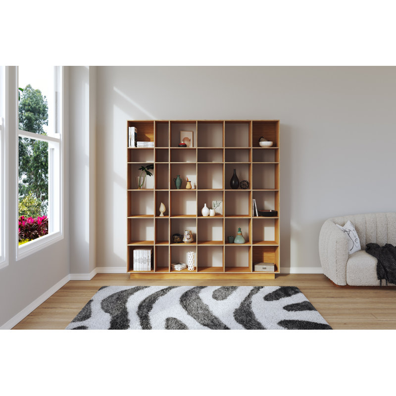 Marleine 200 cm H x 191 cm W Geometric Bookcase