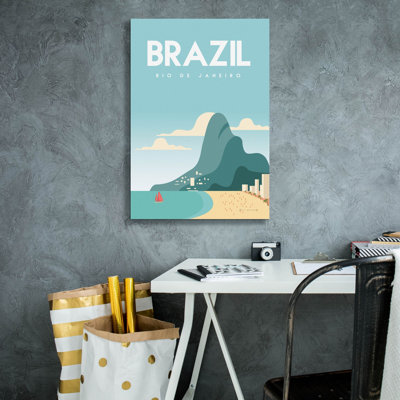 Toile épique «Brésil» par Omar Escalante, 18 po x 26 po