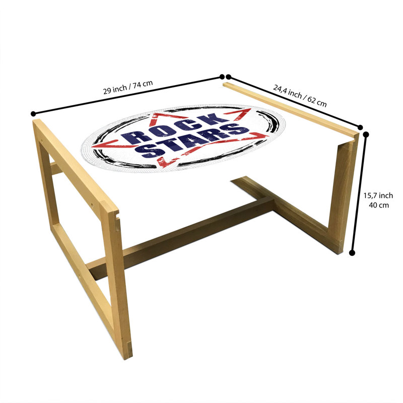 Iakup Sled Coffee Table, 40cm H x 74cm W x 62cm D