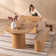 Transformer Table Extendable Round Dining Set - Table + Bench - 2 To 10 People