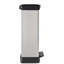 Decobin Waste Bin 50L With Foot Pedal Silver Metallic