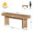 47” Rustic Dining Bench, Farmhouse Wood Seat for Dining Room & Entryway, 300 lbs Capacity-1393223933