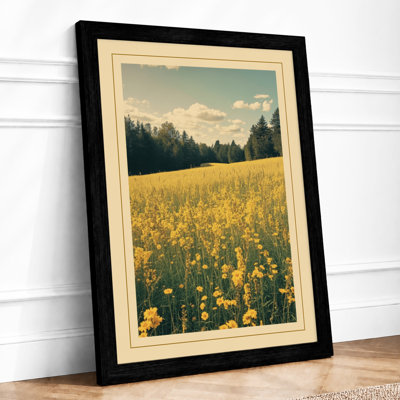 Mountain Meadow At Sunrise Vintage - Print