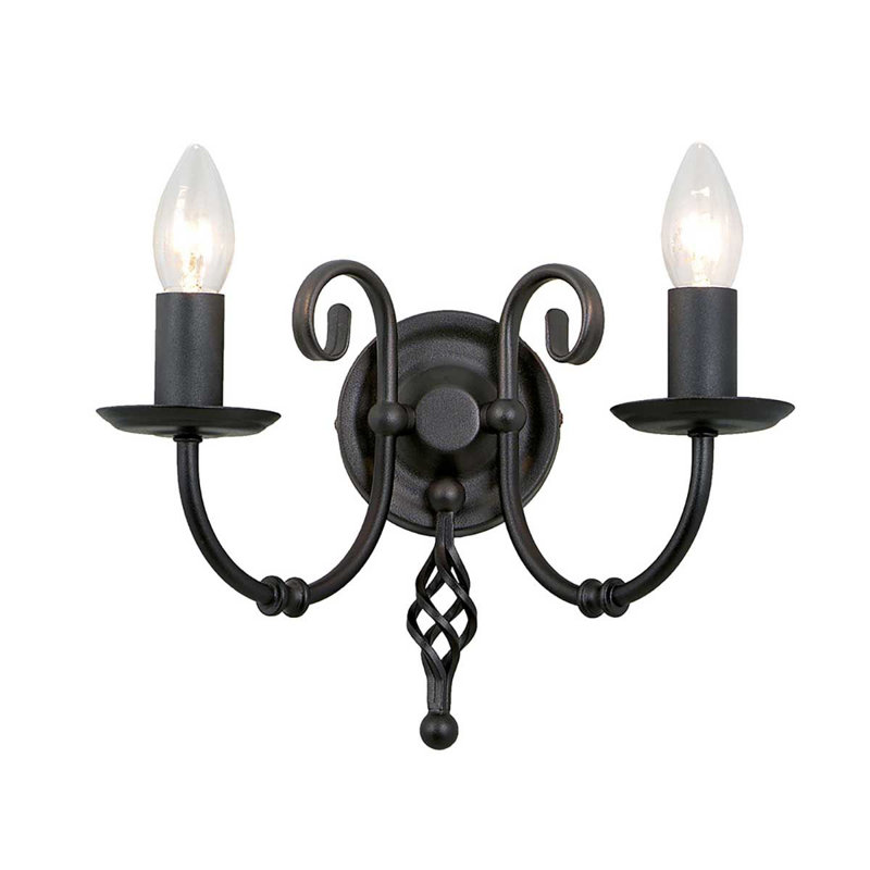 Wannamaker Candle Wall Light, Black