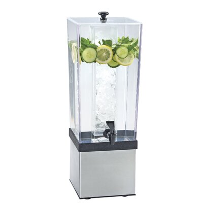 Econo 3 Gallon Beverage Dispenser with Stainless Steel Base and Ice Chamber -  Cal-Mil, 3324-3-55