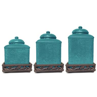 Abby 3 Piece Kitchen Canister Set Rosalind Wheeler