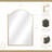 Nuvelle Arch Top Gold Metal Framed Wall Mirror | Studded |