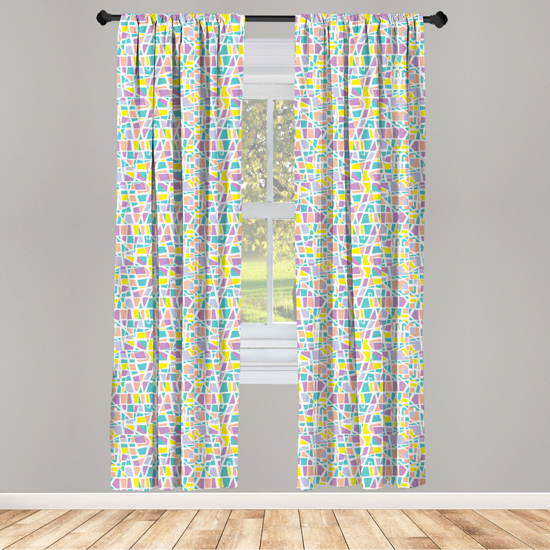 Panneaux de rideaux semi-transparents avec passe-tringle, 28 po x 63 po