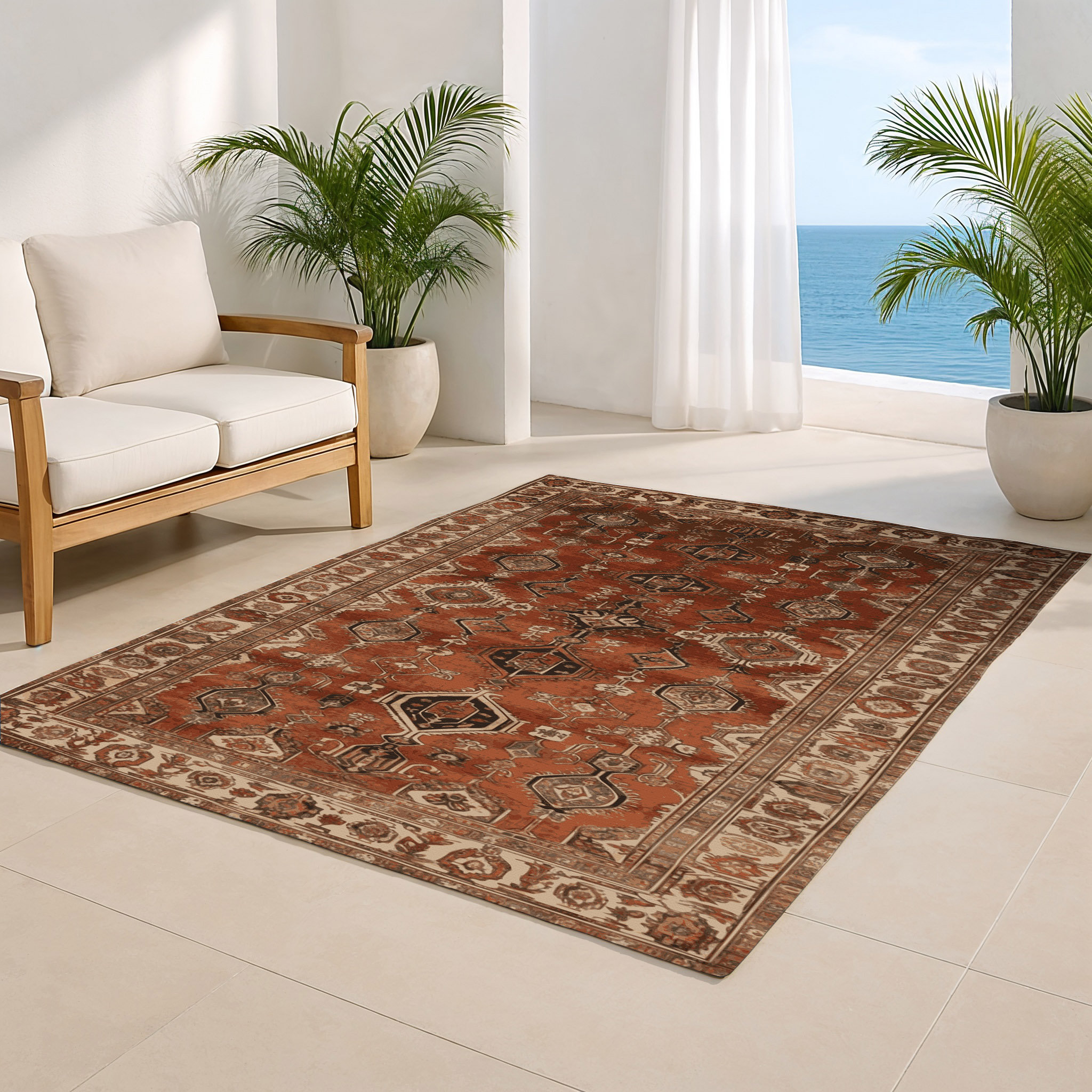 Bloomsbury Market Persian Brown Indoor and Outdoor Area Rug - Wayfair ...