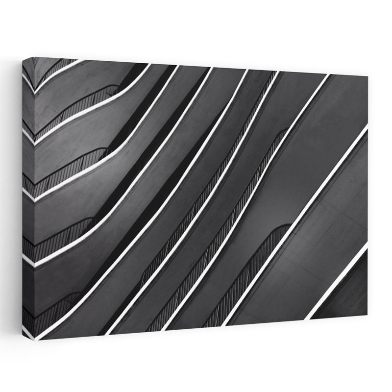 Chicago Aqua -3 Abstract Modern Architecture City Wall Art by Ivan Huang - Wrapped Canvas Print, 60.96 cm H x 91.44 cm W