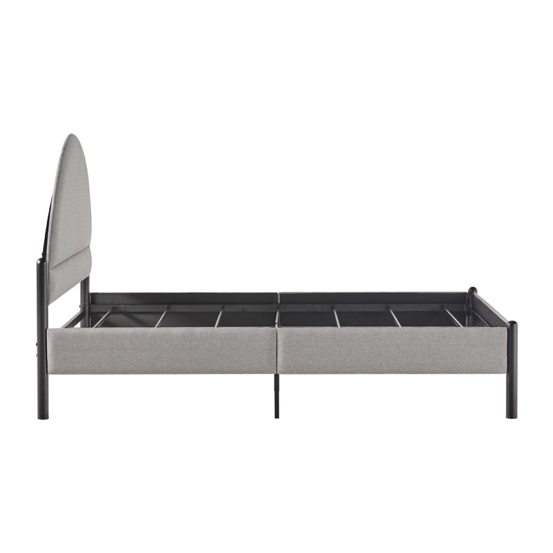 Liann Upholstered Queen Platform Bed, Gray