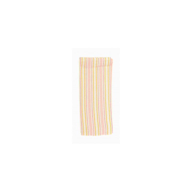 Serviette à thé à rayures, Rose