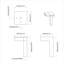 Vidaxl Standing Feet Black Iron Furniture Support Home Parts Elevation Base