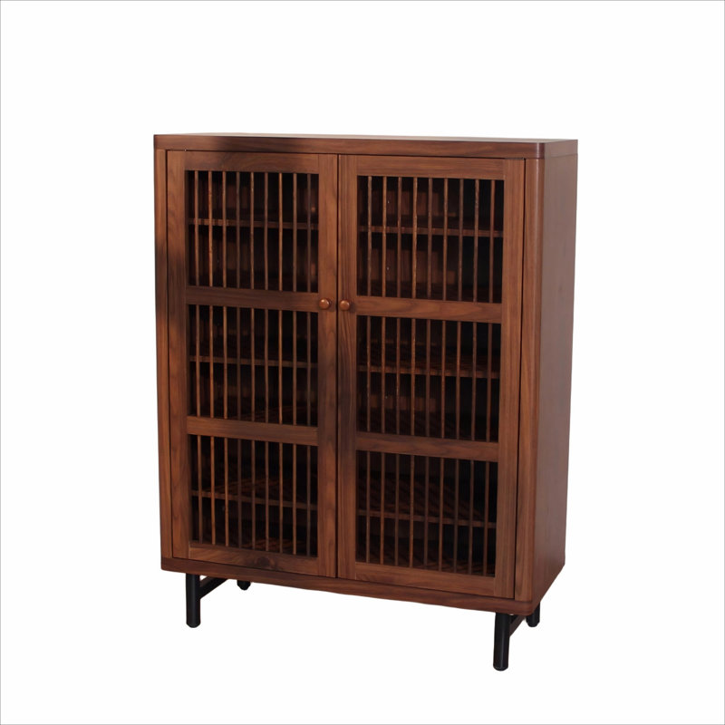 Armoire de rangement avec portes à volets, armoire à chaussures à 6 niveaux avec tablettes réglables