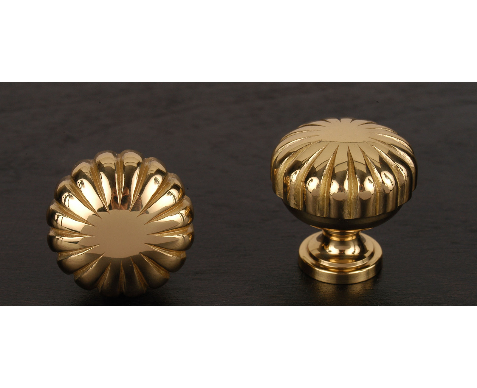 CK Series Smooth Melon Cabinet Knob, Polished Brass