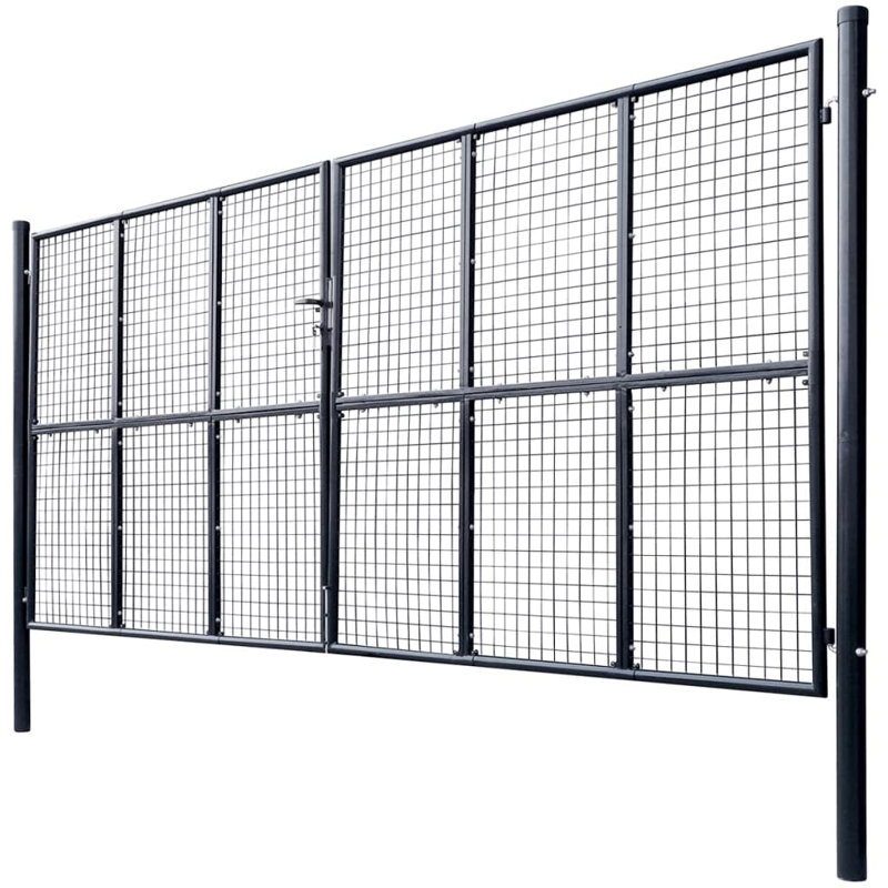 Charie 225" H x 415'' W Anthracite Grey Metal Gate