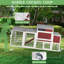 Poulailler en bois avec poulailler (rouge)-124444499
