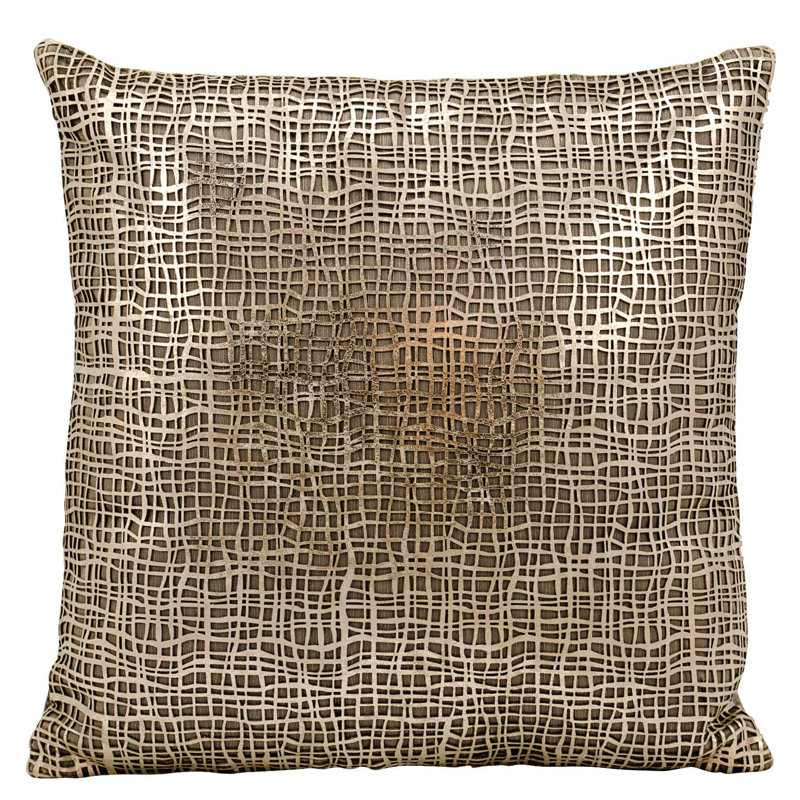Couture Square Pillow Cover and Insert, Gold