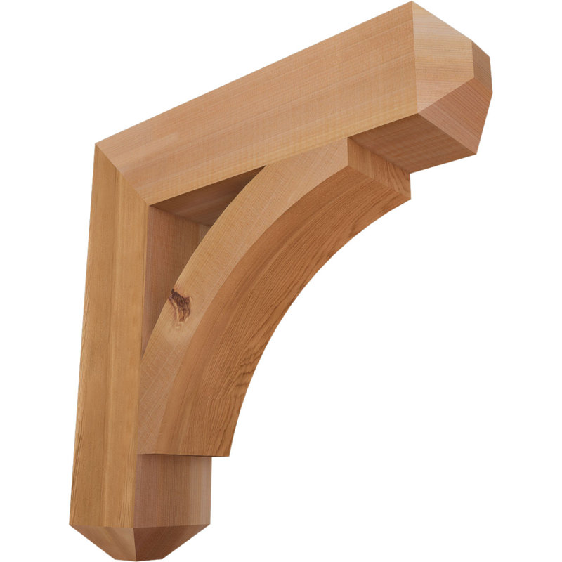 Support l 3 3 1/2 po x P 18 po x H 18 po Thorton Craftsman, cèdre rouge de l'Ouest, Cèdre rouge de l'Ouest (lisse)