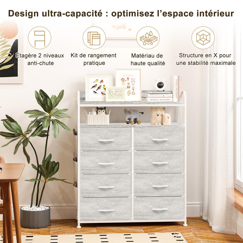 Chest of Drawers, White Oak