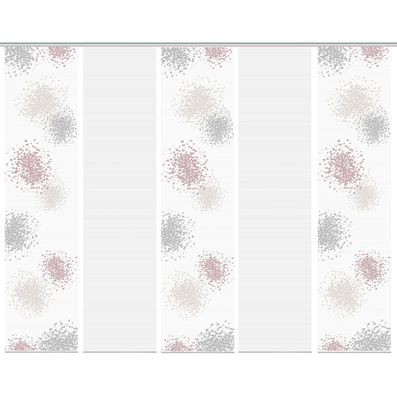 Paxson Semi Sheer Curtain Panel Pair, Purple/Grey/Beige