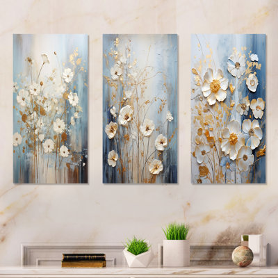 Wildflowers Botanical Beauty - Wildflowers Wall Decor Set Of 3