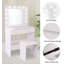 Addeline 31.5" Makeup Vanity Set with Lighted Mirror and Stool