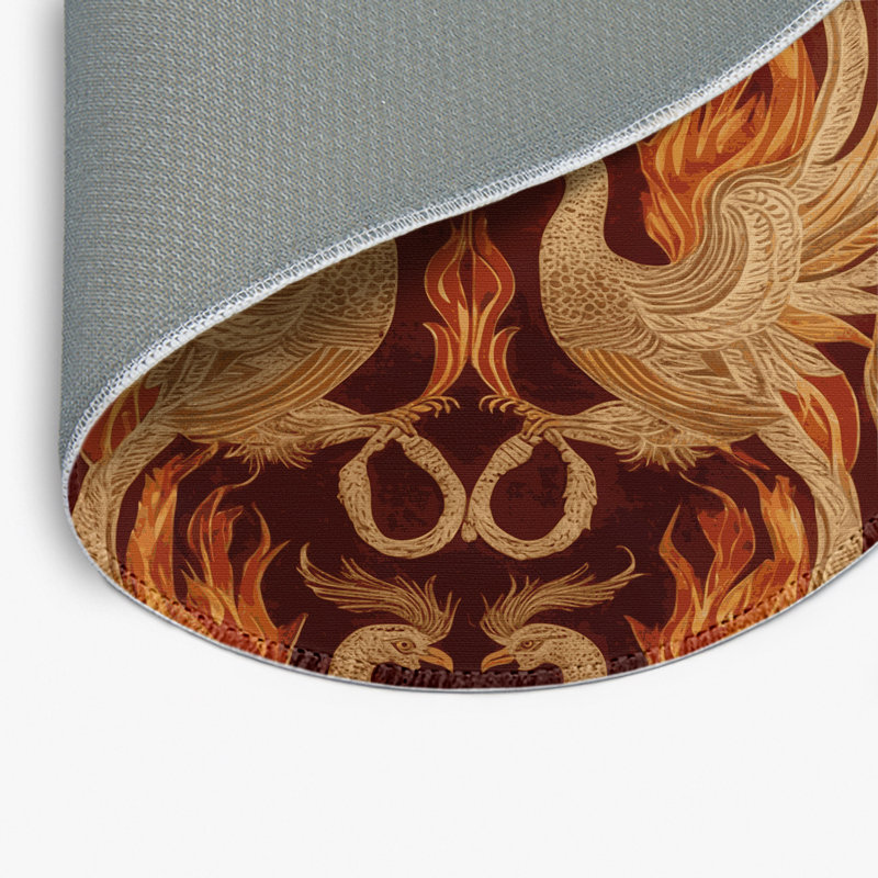 Tapis d'intérieur et d'extérieur brun français, Rond 5 pi