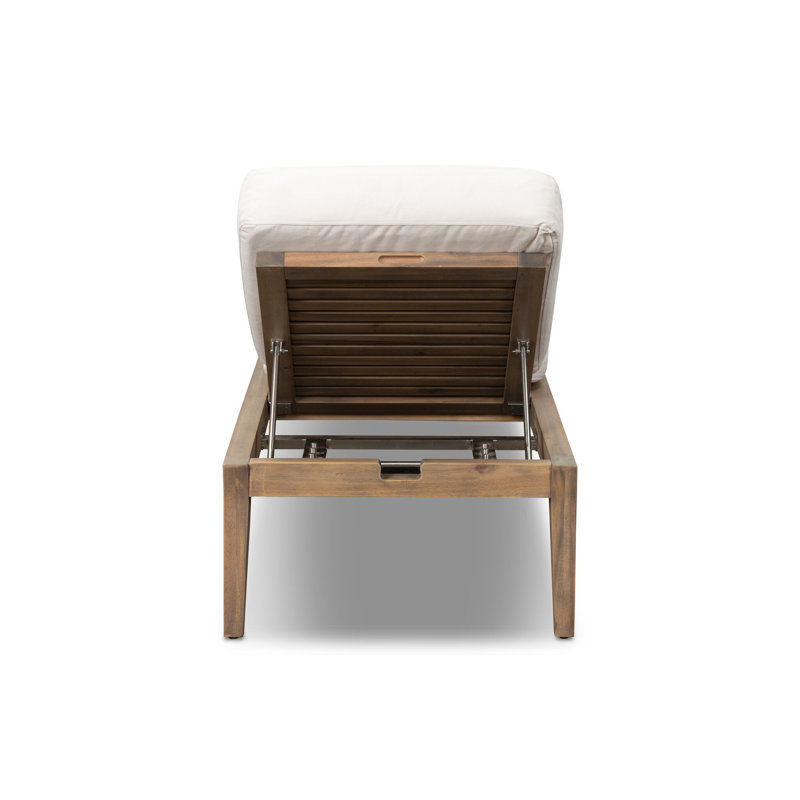 Cameron Outdoor Chaise Lounge, Lorel Ivory, Ashen Acacia