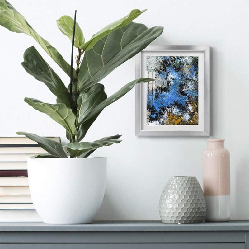 Natural Earth II -Framed Print, 25.5" H x 17.5" W, Silver