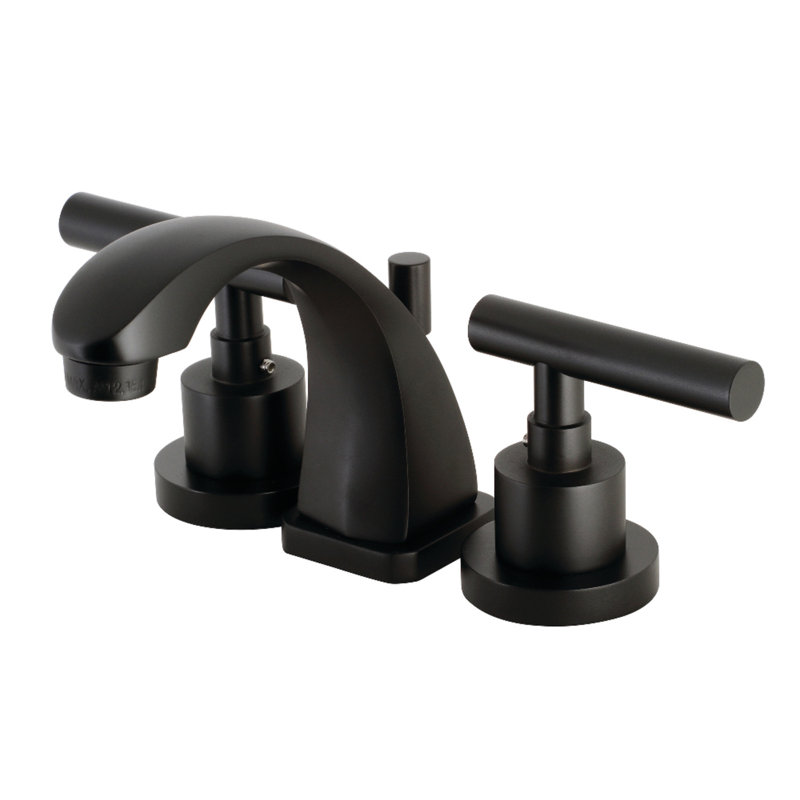Robinet de salle de bain espacé Kingston, Noir mat